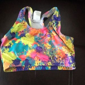 Crop top Fluorescent splattered top